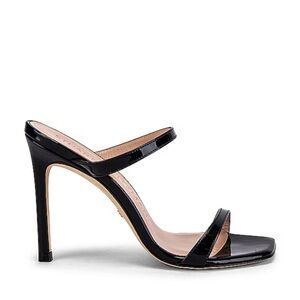Stuart Weitzman ALEENA 100, Size 8.5, Black Leather, Heeled Sandal
